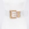 Transparent PVC Belt with Metal Buckle – Clear