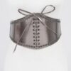 Faux Leather Eyelet Corset Belt – Wide 6″ Silhouette