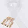 Plus-Size Elastic Belt with Polished Metal Buckle