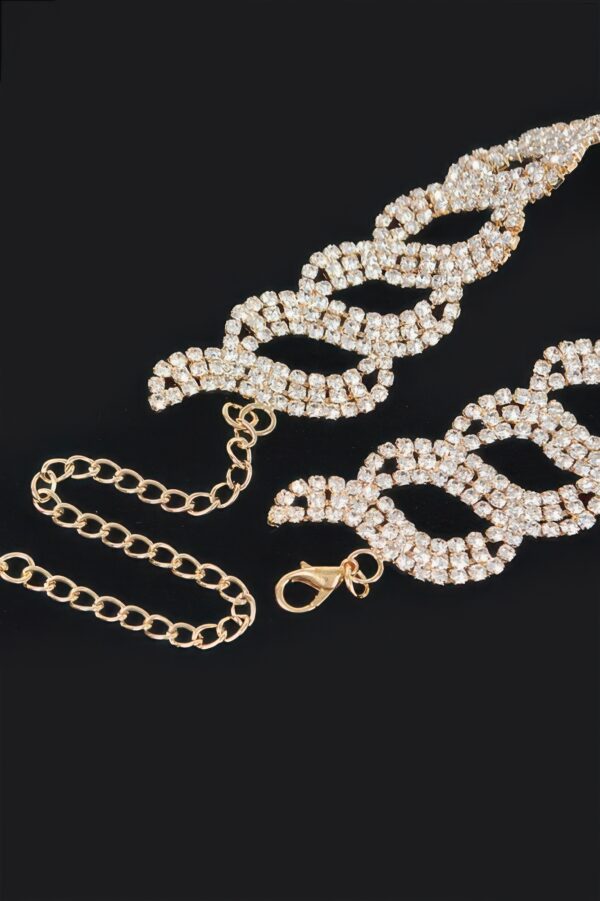Rhinestone Chain Choker – Delicate Neckline Sparkle