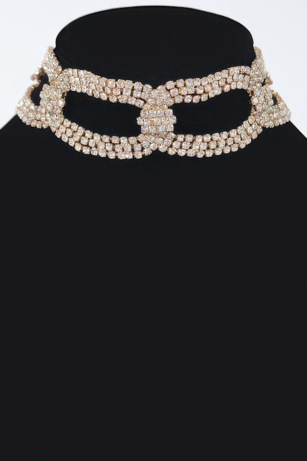 Rhinestone Chain Choker – Neckline Sparkle