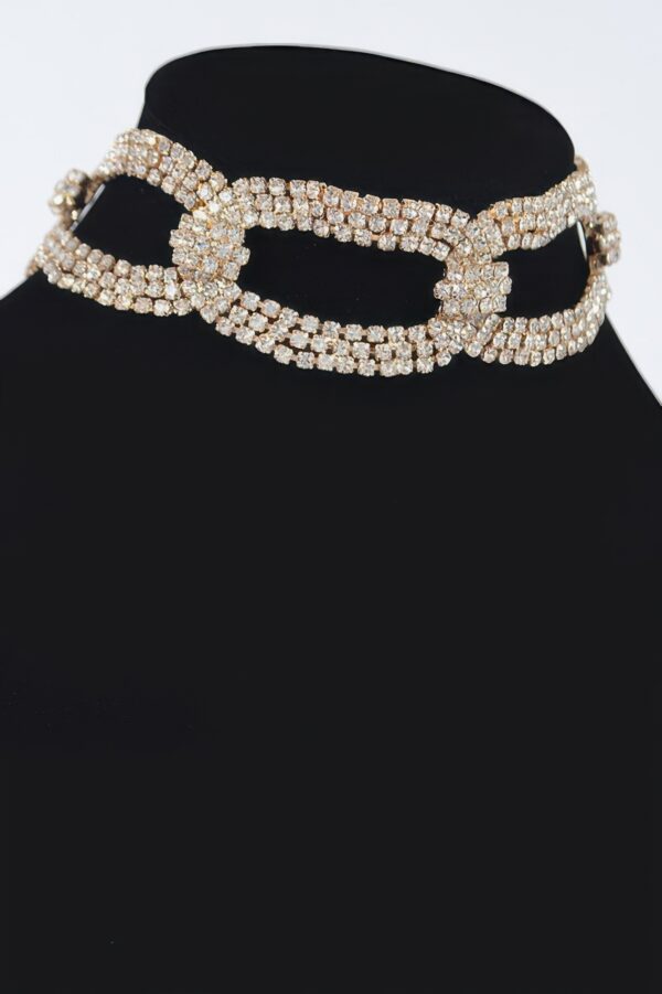 Rhinestone Chain Choker – Neckline Sparkle