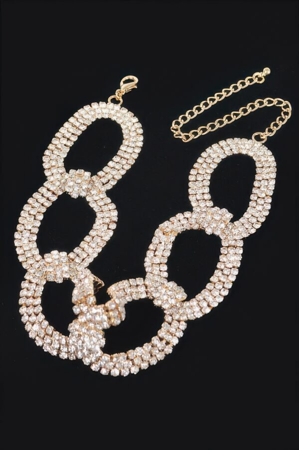 Rhinestone Chain Choker – Neckline Sparkle