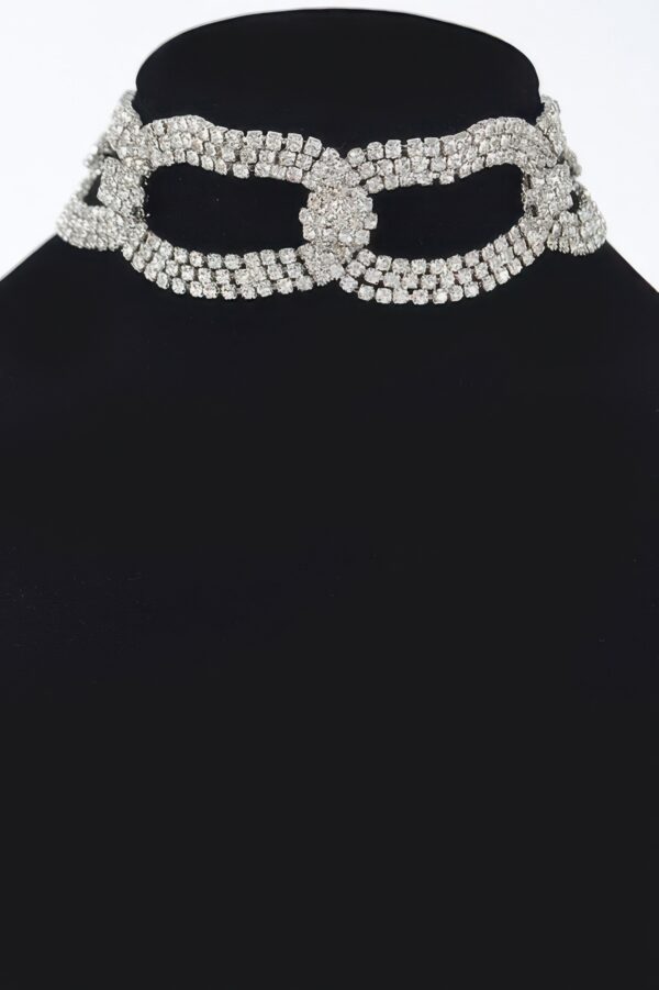 Rhinestone Chain Choker – Neckline Sparkle