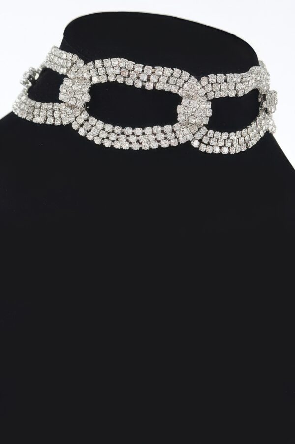 Rhinestone Chain Choker – Neckline Sparkle