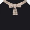 Sparkling Rhinestone Ribbon Choker – 12in Adjustable
