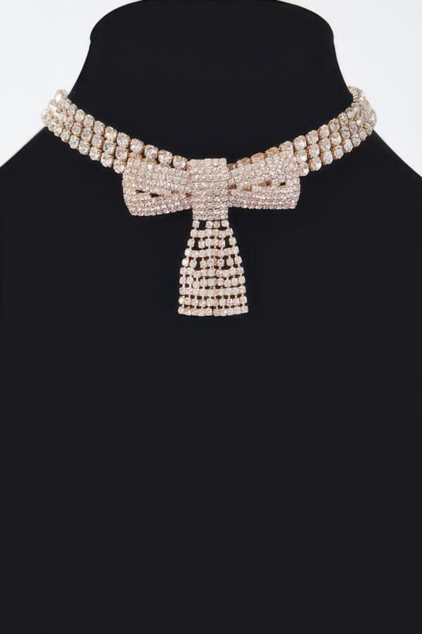 Sparkling Rhinestone Ribbon Choker – 12in Adjustable