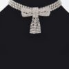 Sparkling Rhinestone Ribbon Choker – 12in Adjustable