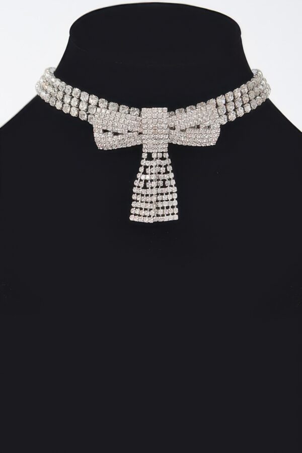 Sparkling Rhinestone Ribbon Choker – 12in Adjustable