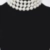 Faux Pearl Necklace & Earring Set – 14 inch Collarbone