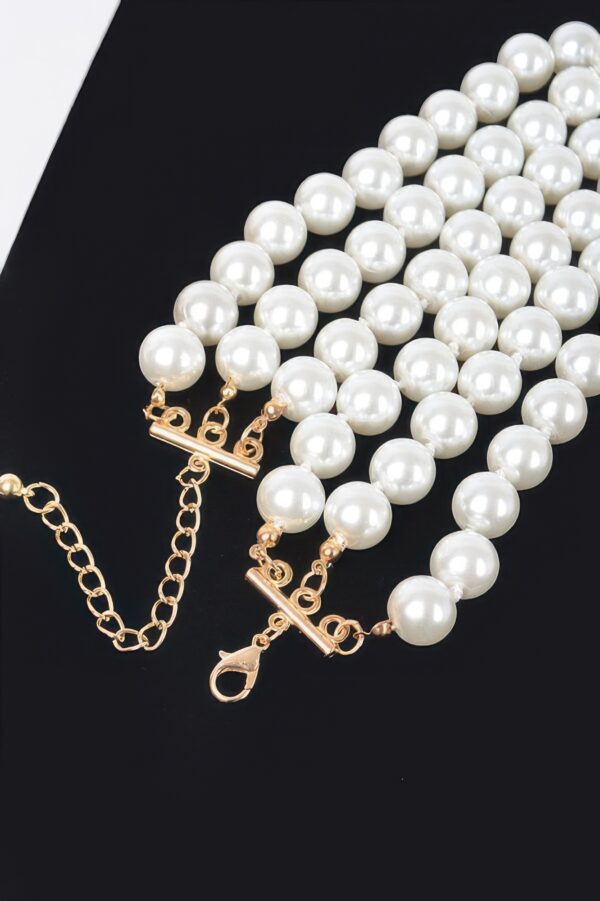 Faux Pearl Necklace & Earring Set – 14 inch Collarbone