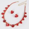 Stone Necklace & Earring Set – 13.5-inch Polished