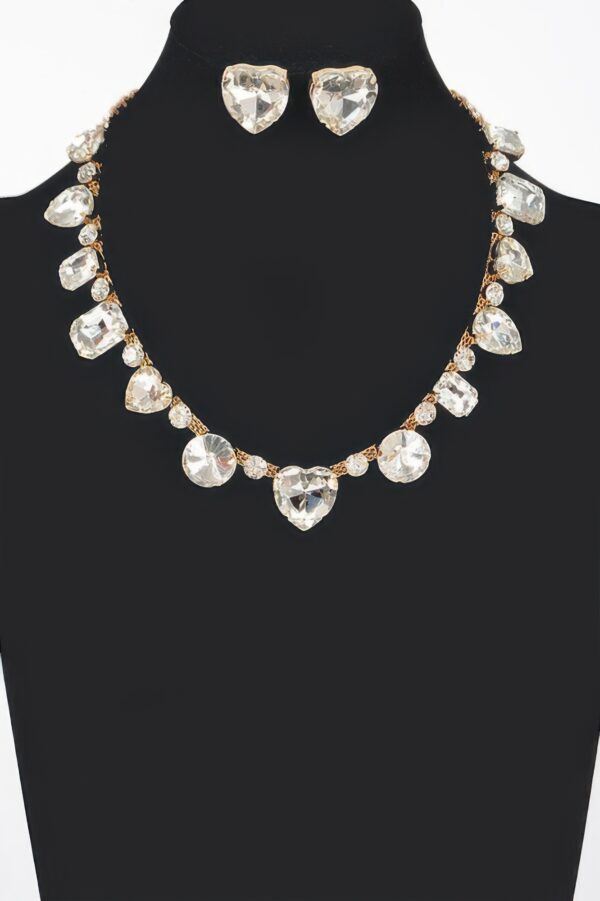 Stone Necklace & Earring Set – 13.5-inch Polished