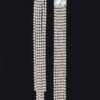 Rhinestone Fringe Drop Earrings – Cascading Silhouette