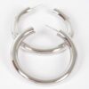 Metal Pipe Hoop Earrings – 2 x 2 in Polished Hoops
