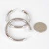 Metal Pipe Hoop Earrings – 2 x 2 in Polished Hoops