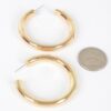 Metal Pipe Hoop Earrings – 2 x 2 in Polished Hoops