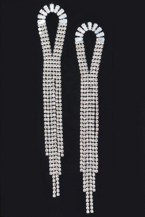 Cubic & Stone Fringe Drop Earrings – Sparkling Fringe