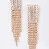 Cubic & Stone Fringe Drop Earrings – Elongated