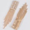 Cubic & Stone Fringe Drop Earrings – Elongated