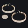 Rhinestone Hoop Earrings – 2 x 2 Inch Sparkle Hoops