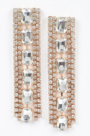 Rhinestone Earrings – Sparkling Drops & Studs