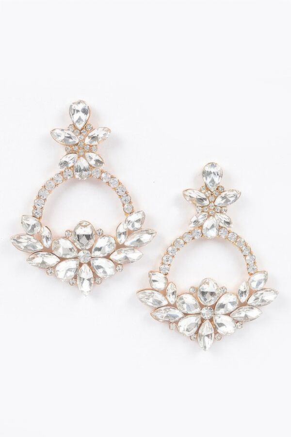 Rhinestone Earrings – Mixed Stud and Drop Styles
