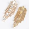 Multi-Shape Rhinestone Earrings – Sculptural Statement