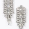 Multi-Shape Rhinestone Earrings – Sculptural Statement