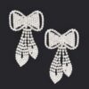 Rhinestone Bow Earrings – Dainty Sparkle Bow