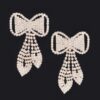 Rhinestone Bow Earrings – Dainty Sparkle Bow