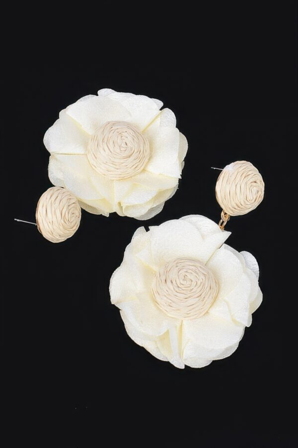 Flower Earrings – 3D Sculptural Petal Design