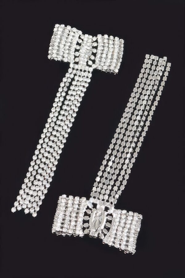 Rhinestone Drop Earrings – Sparkling 1.5 x 4 in