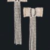 Rhinestone Drop Earrings – Sparkling 1.5 x 4 in
