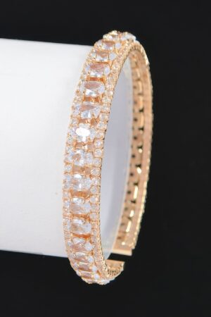 Cubic Zirconia Bracelet – Polished Sparkle Accent