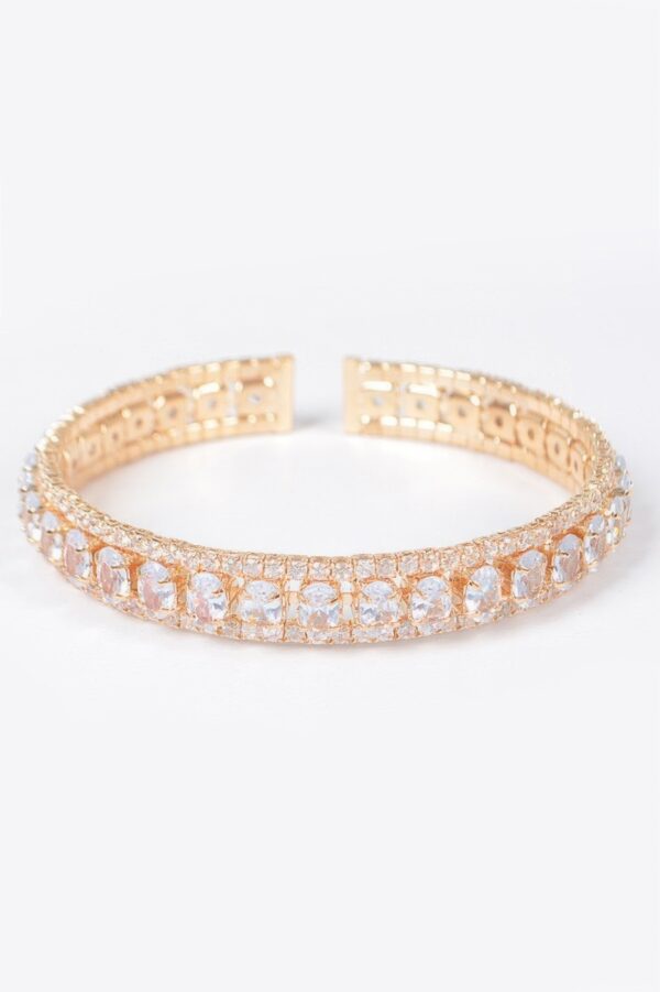 Cubic Zirconia Bracelet – Polished Sparkle Accent