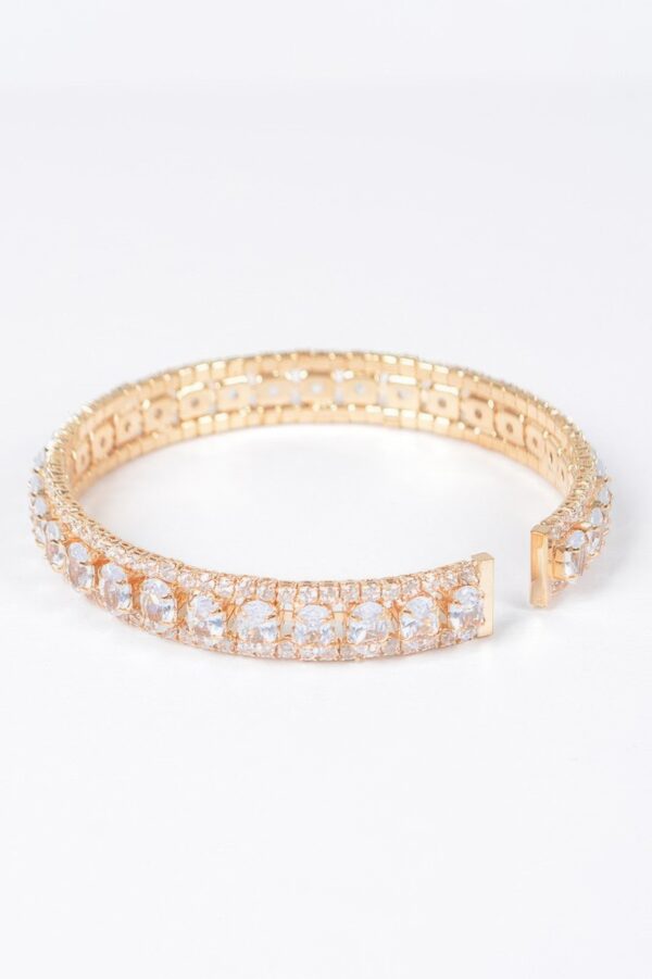 Cubic Zirconia Bracelet – Polished Sparkle Accent