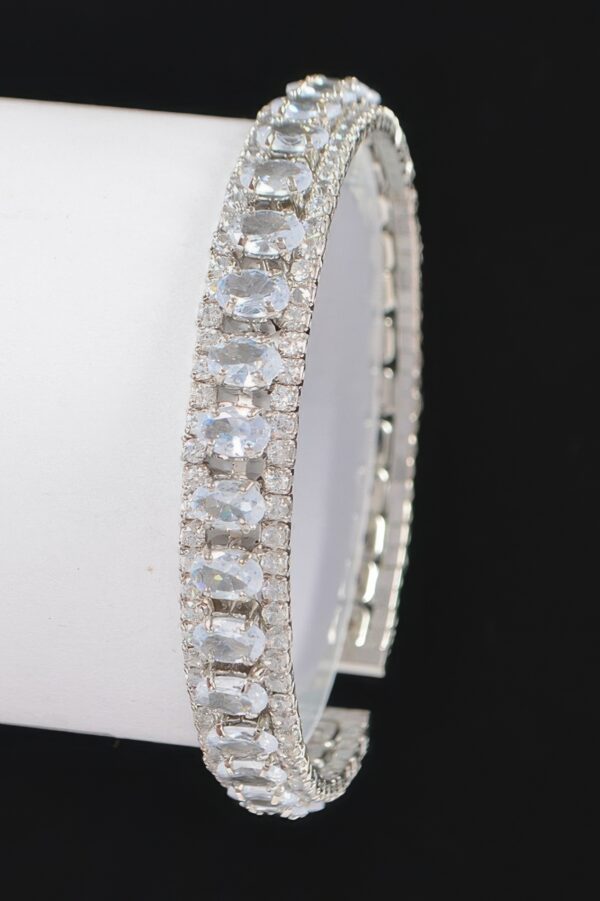Cubic Zirconia Bracelet – Polished Sparkle Accent