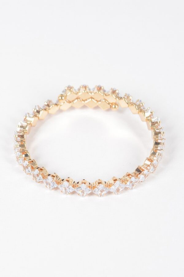 Cubic Zirconia Slim Stackable Bracelet – Petite 2.25 inch