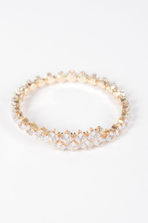 Cubic Zirconia Slim Stackable Bracelet – Petite 2.25 inch