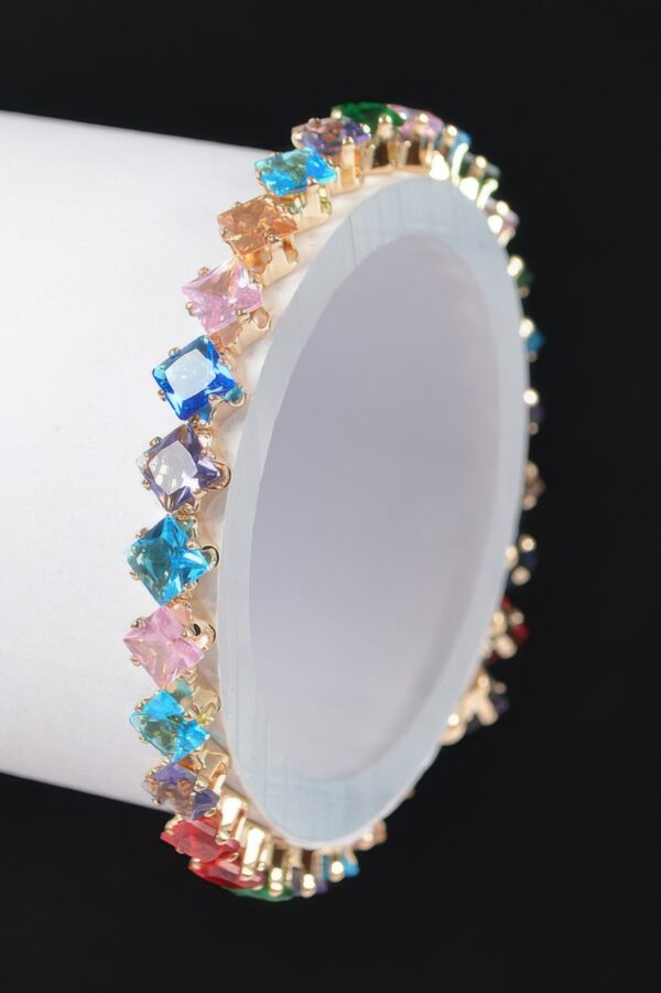 Cubic Zirconia Slim Stackable Bracelet – Petite 2.25 inch