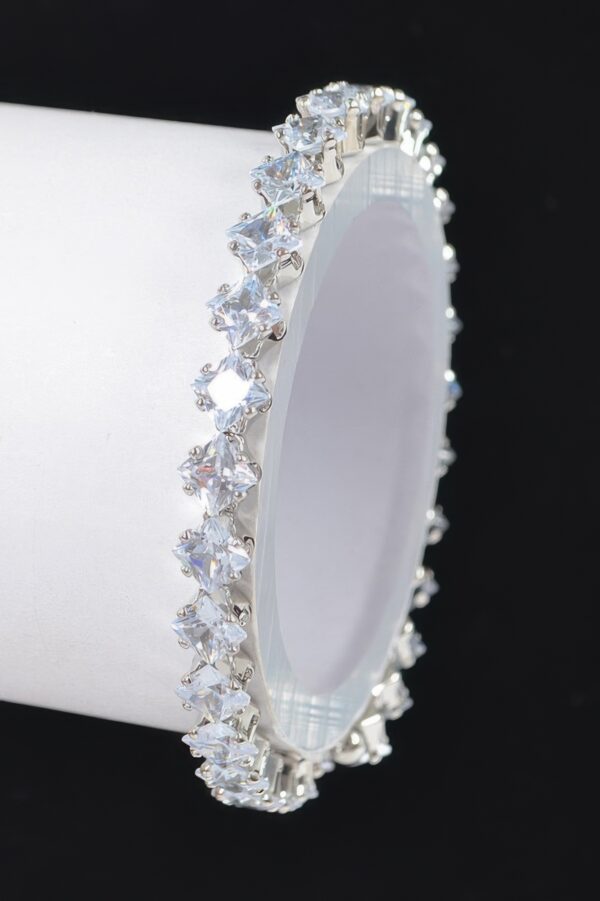 Cubic Zirconia Slim Stackable Bracelet – Petite 2.25 inch