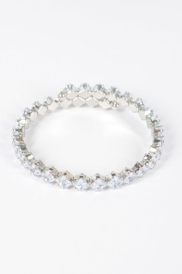 Cubic Zirconia Slim Stackable Bracelet – Petite 2.25 inch