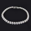 Cubic Zirconia Slim Bracelet with Polished Clasp
