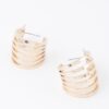 Open Cage Hoop Earrings – Polished Lightweight Hoops