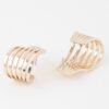 Open Cage Hoop Earrings – Polished Lightweight Hoops