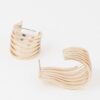 Open Cage Hoop Earrings – Polished Lightweight Hoops