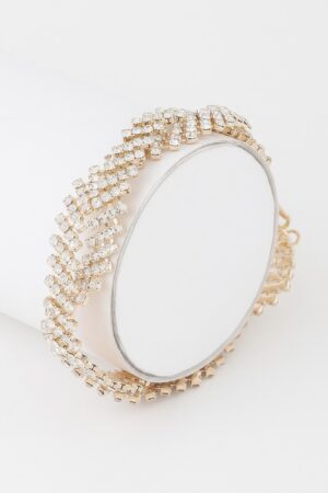 Twisted Rhinestone Bracelet – Subtle Sparkle