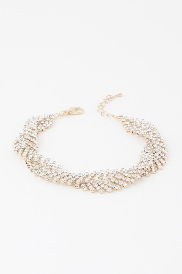 Twisted Rhinestone Bracelet – Subtle Sparkle