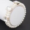 Double-Row Beaded Rhinestone Slip-On Bracelet